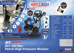 GENTECH DIY 220 BAR PETROL HIGH PRESSURE WASHER