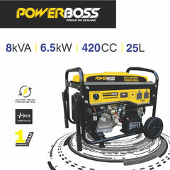 POWERBOSS 8 kVA RECOIL START PETROL GENERATOR