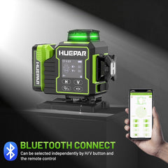 Huepar 4x360 4D Green Laser Level | 16-Line | Motorized Base | Remote Control | South Africa