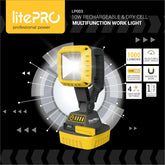 LITEPRO 10 WATT RECHARGEABLE & DRY CELL MULTIFUNCTION WORK LIGHT