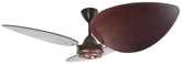 SOLENT High Breeze 100 Antique Bronze 3-Blade Palm Leaf Oval Mahogany 1200mm Fan + Wall Controller | South Africa