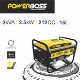 POWERBOSS 3 kVA RECOIL START PETROL GENERATOR