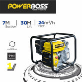POWERBOSS 2 INCH RECOIL START PETROL 4 STROKE PETROL WATER PUMP