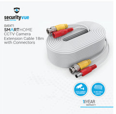 SECURITYVUE SMARTHOME CCTV CAMERA EXTENSION CABLE 18M WITH CONNECTORS