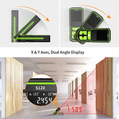 Huepar S120A 120m Laser Distance Measure | Angle Sensor | USB Rechargeable | South Africa