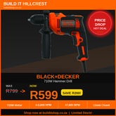 Black & Decker Drill Hammer 710w PRICE DROP!!