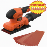 Black & Decker BEW220KAX-QS 150W 1/3 Sheet Finishing 18.9 inch Belt Sander