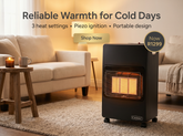 Cadac 3 Panel Gas Heater with Piezo Ignition – Portable Radiant Warmth with 3 Heat Settings