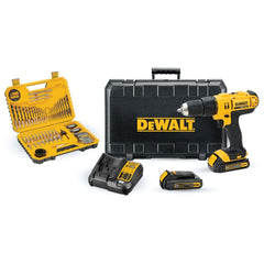 DeWalt 18V 1.5Ah Hammer Drill Driver with 100 Bits Set