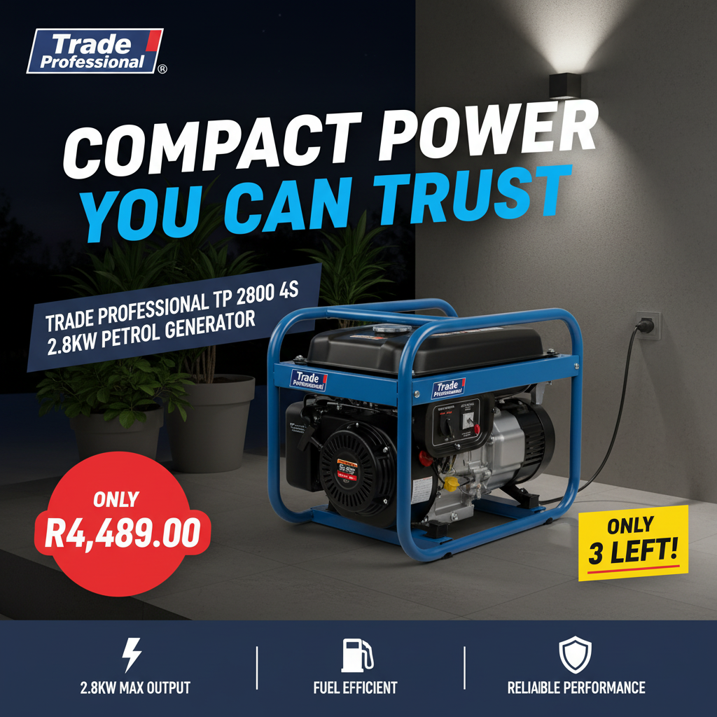 Trade Professional TP 2800 4S petrol generator studio photo