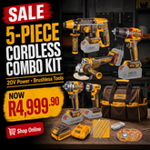 Ingco 5 Piece Cordless Combo Kit - New & Updated - CKLI20595
