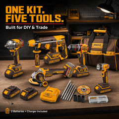 INGCO 5-Piece 20V Cordless Combo Kit | Drill + Impact + Saw + Blower | CKLI20595 | South Africa