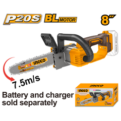 Ingco Cordless Chainsaw 8" 20V (Tool Only)