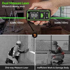 Huepar BLM-100G 200m Bidirectional Laser Distance Meter | Dual Green Laser | South Africa