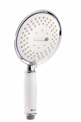 COBRA SNUG HAND SHOWER ROUND 3 SPRAY PATTERNS WHITE FACE PLATE