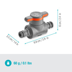 GARDENA Coupling with Flow-Control Valve