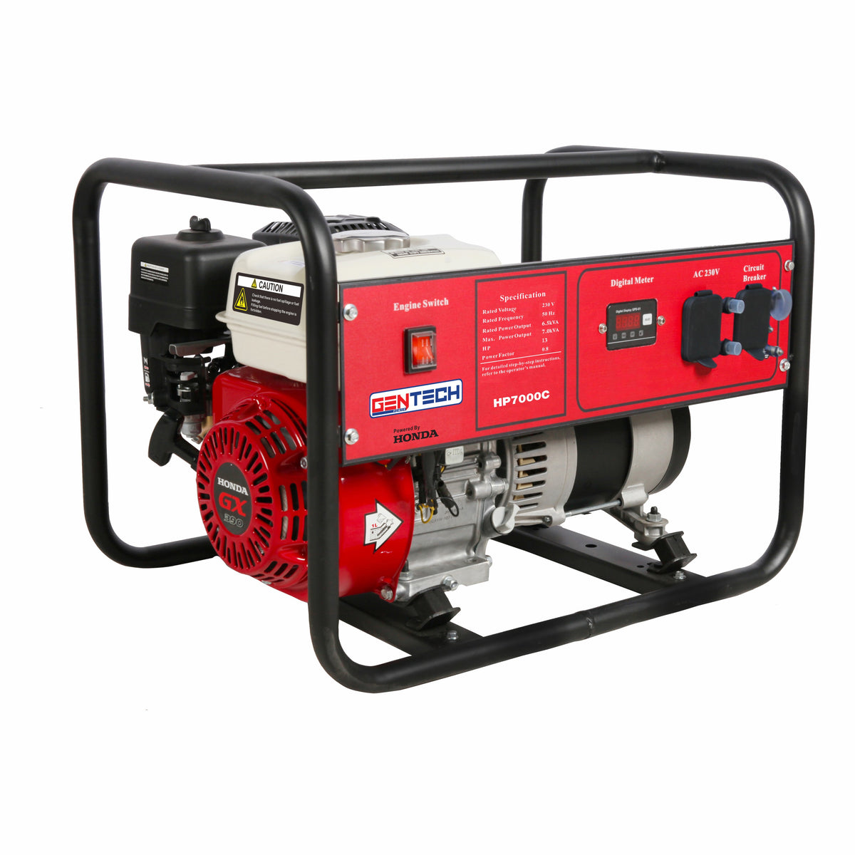 GENTECH POWERED BY HONDA 7.0 kVA PETROL GENERATOR