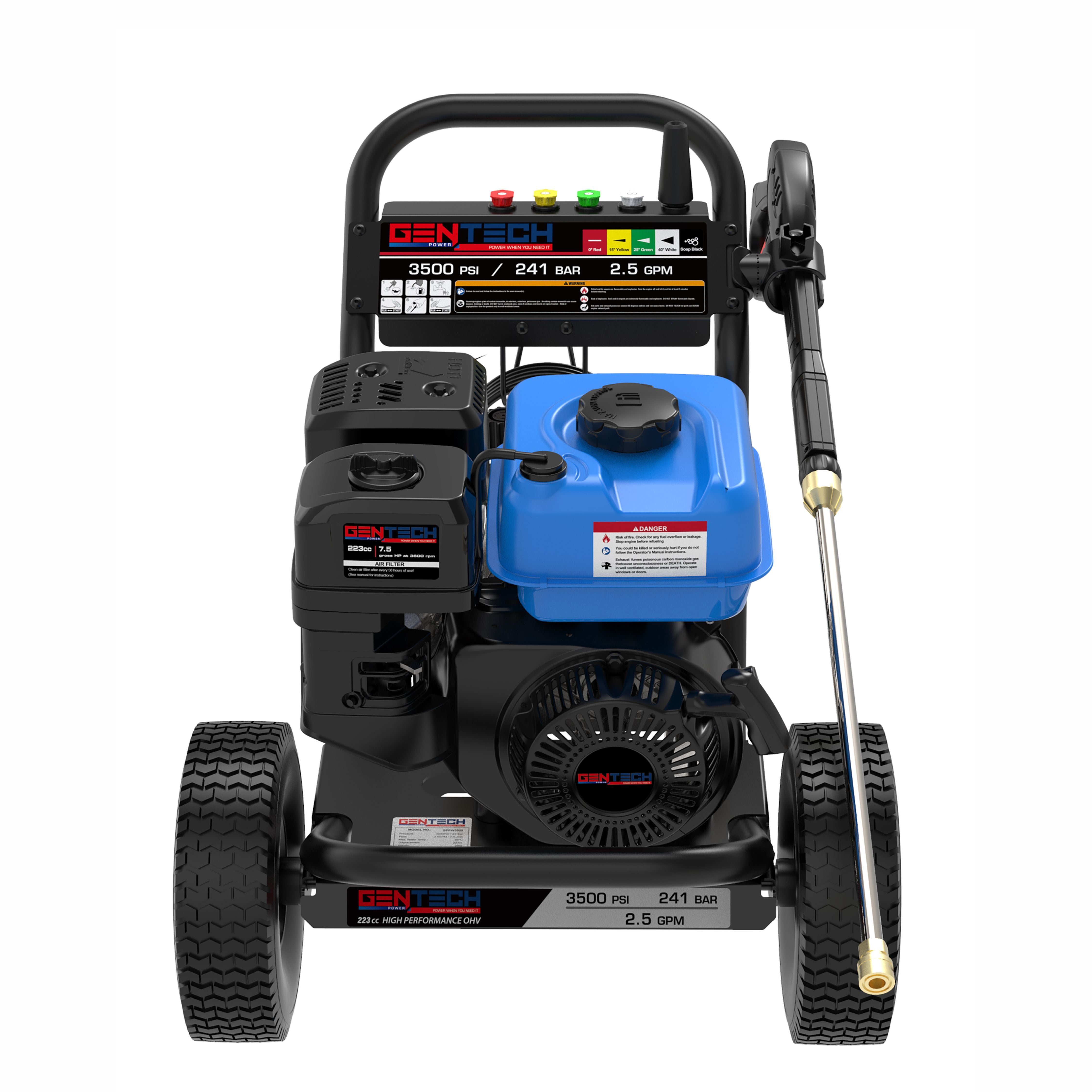 GENTECH SEMI-INDUSTRIAL 240 BAR PETROL HIGH PRESSURE WASHER