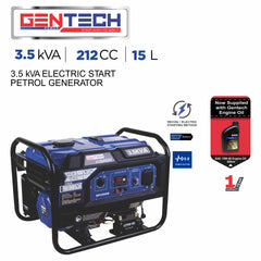 GENTECH POWER 3.5KVA I 2.8 KW ELECTRIC START PETROL GENERATOR