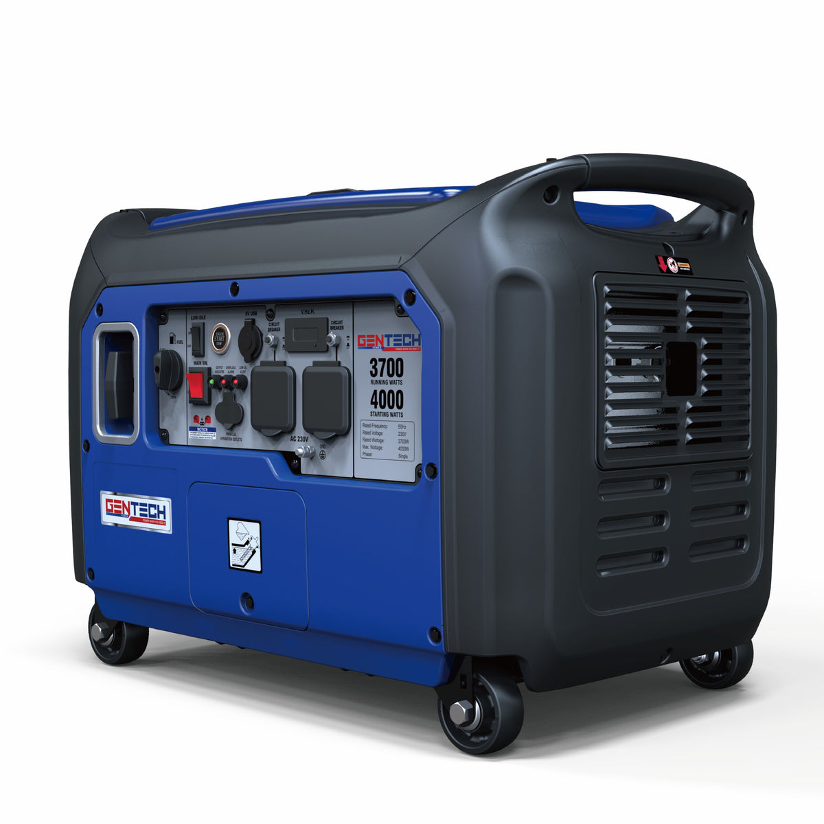 GENTECH POWER 4000 WATT DIGITAL PURE SINE WAVE INVERTER PETROL GENERATOR