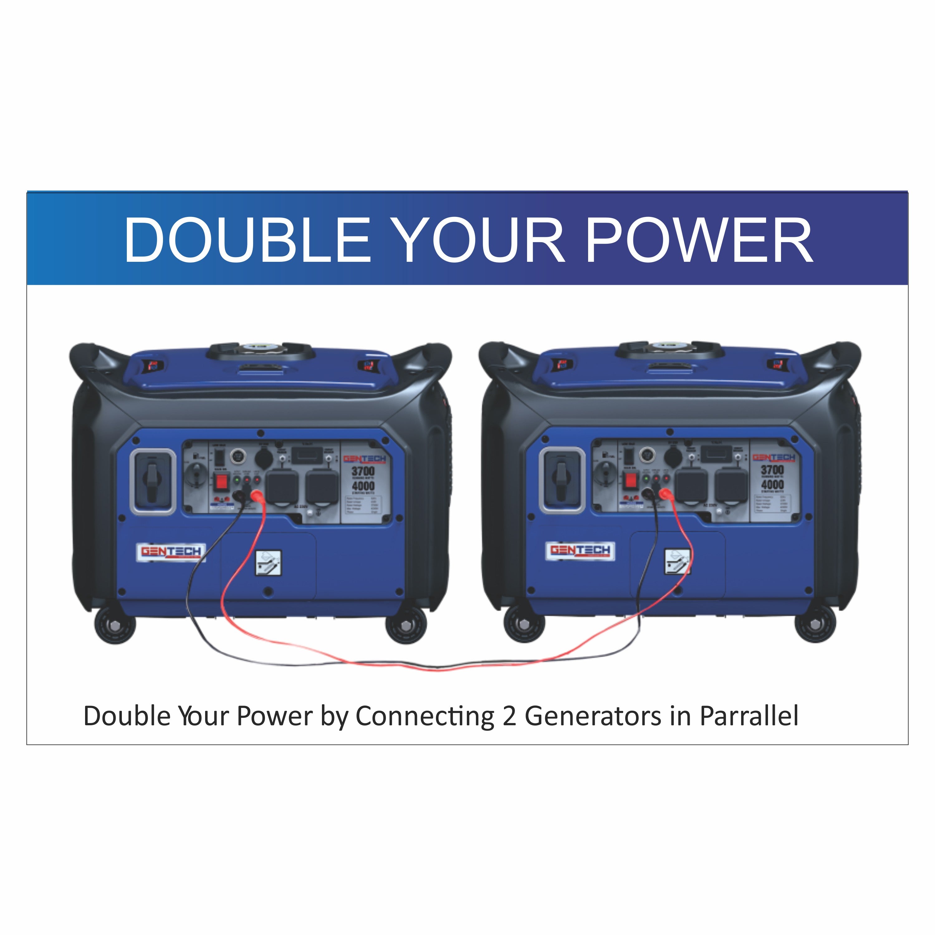 GENTECH POWER 4000 WATT DIGITAL PURE SINE WAVE INVERTER PETROL GENERATOR