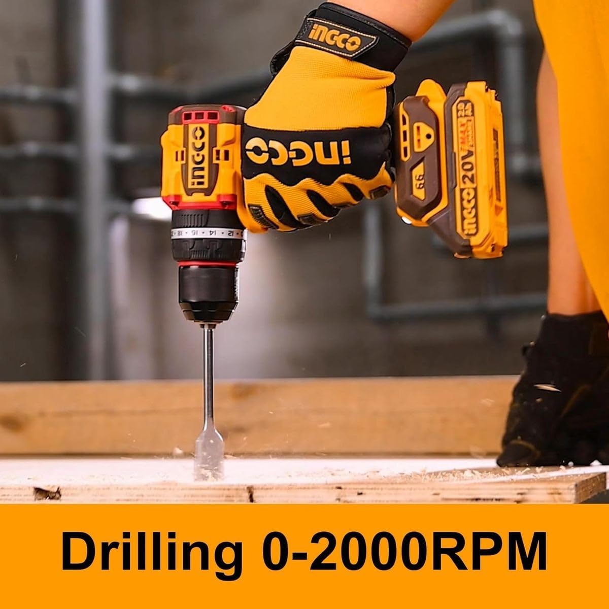 Ingco CIDLI206681 20V 66Nm Compact Brushless Cordless Impact Drill