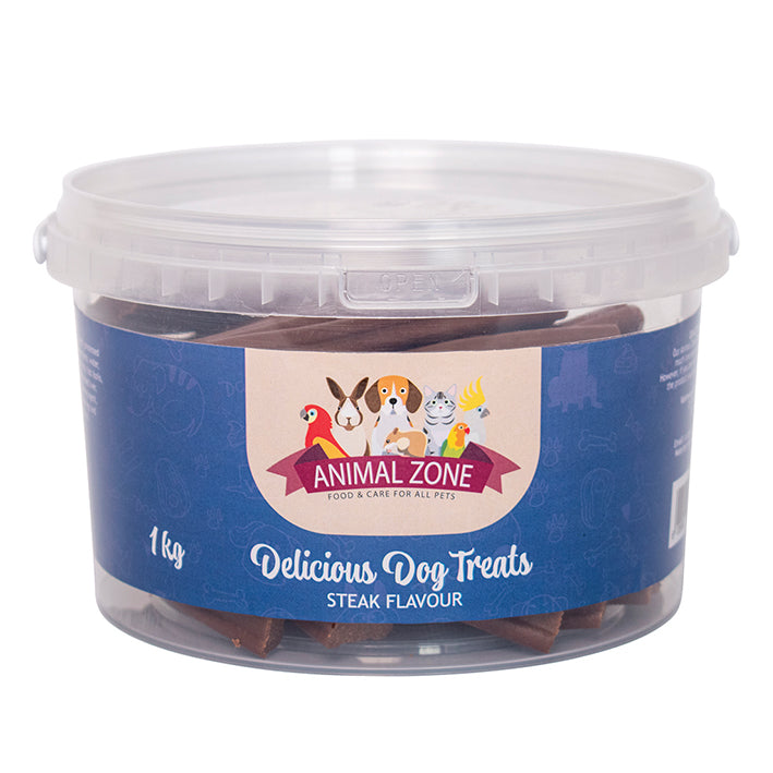 Animalzone Dog Treats - Steak Tub 1kg