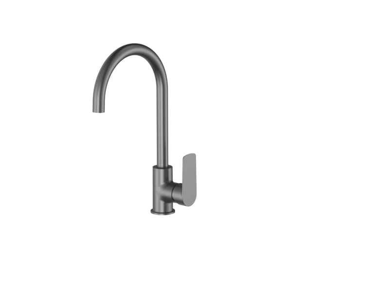 COBRA SEINE PILLAR TYPE SINK MIXER BRUSHED GUN GREY