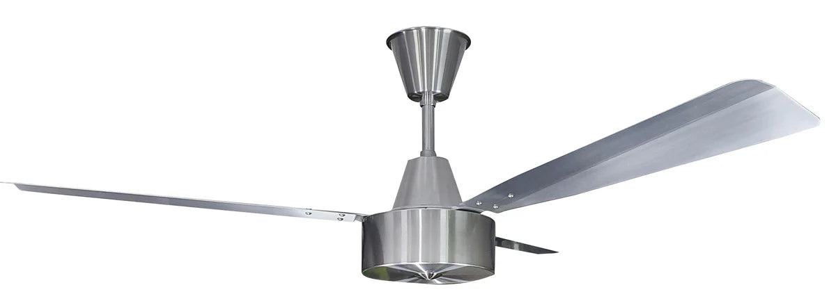 SOLENT FAN Motor Maxima Silver Blade Aluminium 3 1200mm Silver + Reg1F Wall Controller