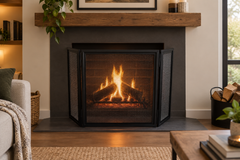 Fireplace Screen 3 Fold | Black Mild Steel | 996 X 550mm | South Africa