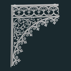 LACE DOUBLE CORNER 455X575X15MM WHITE