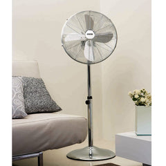 FAN Standing Fan 4 Blades Satin Chrome