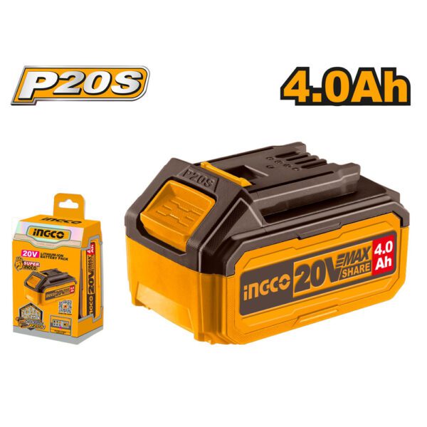 Ingco 4.0AH Cordless 20V Lithium-ion Battery FBLI20021