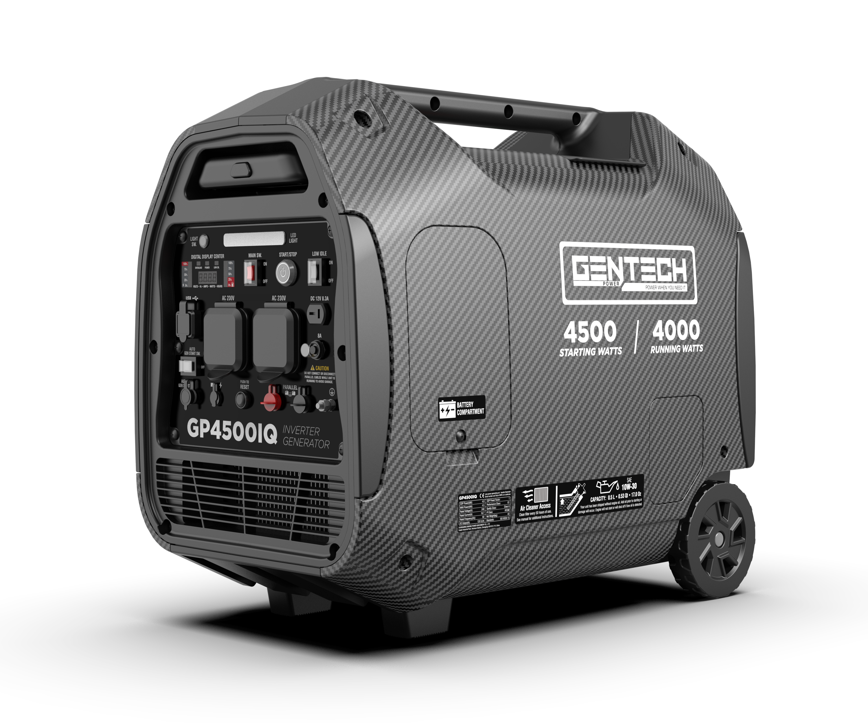 Gentech GP4500IQ 4500W Pure Sine Wave Inverter Generator | Solar Ready | Auto Start