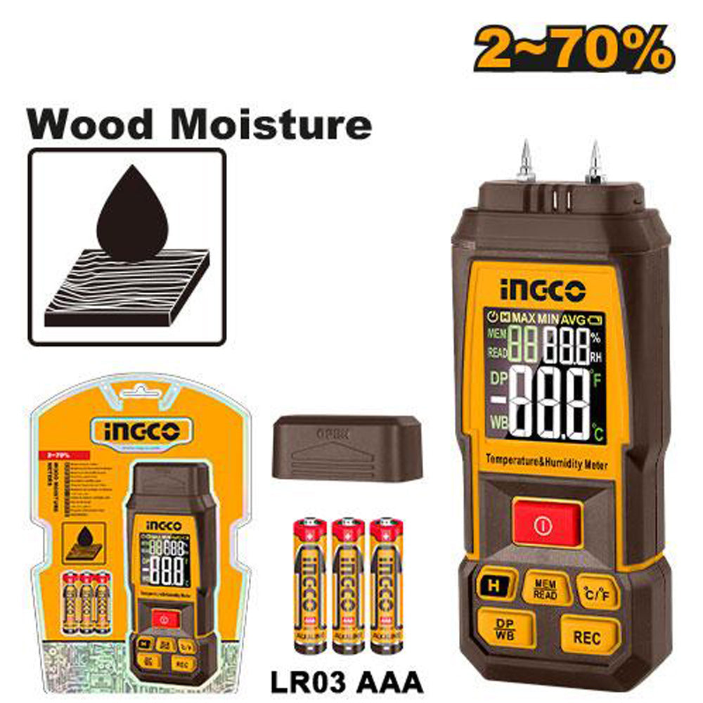 Ingco Digital Wood Moisture Meter HETWM03