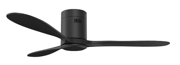 SOLENT FAN Motor Hugger Black Blades Wood 3 1320mm Black + Remote