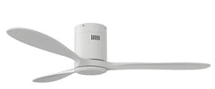 SOLENT FAN Motor Hugger White Blades Wood 3 1320mm White + Remote
