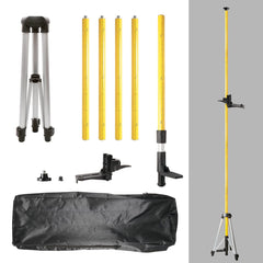 Huepar LP36A Laser Mounting Pole with Tripod | 3.7m/12ft Telescoping System for Laser Levels