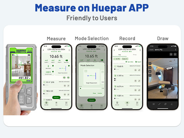 Huepar SW-150GQ Green Laser Distance Measure 150m