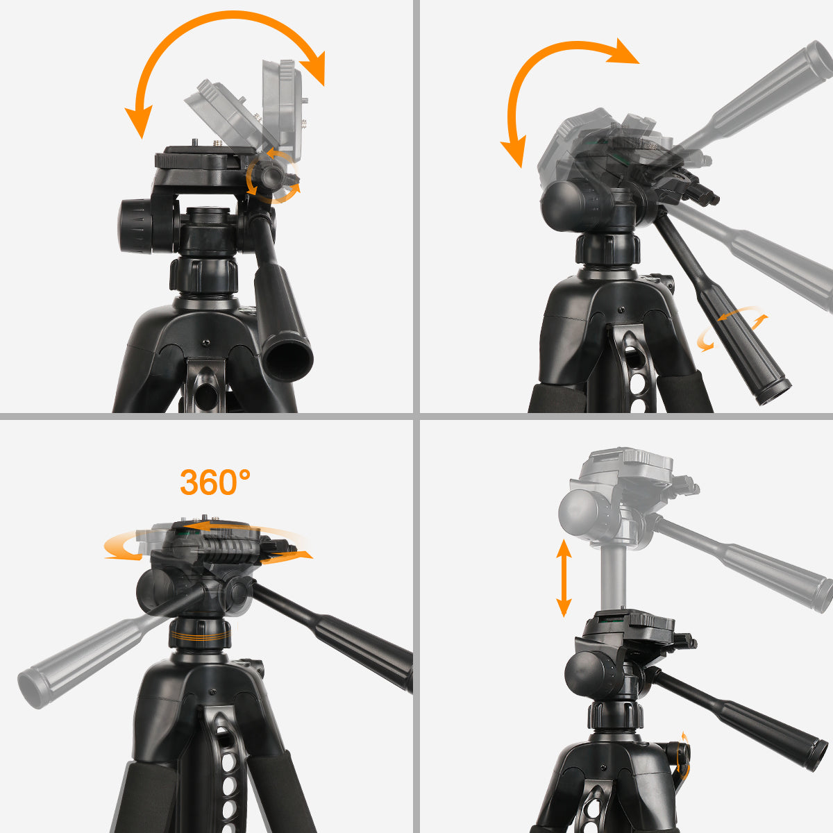 Huepar TPD14 Adjustable Tripod - 143cm Max Height