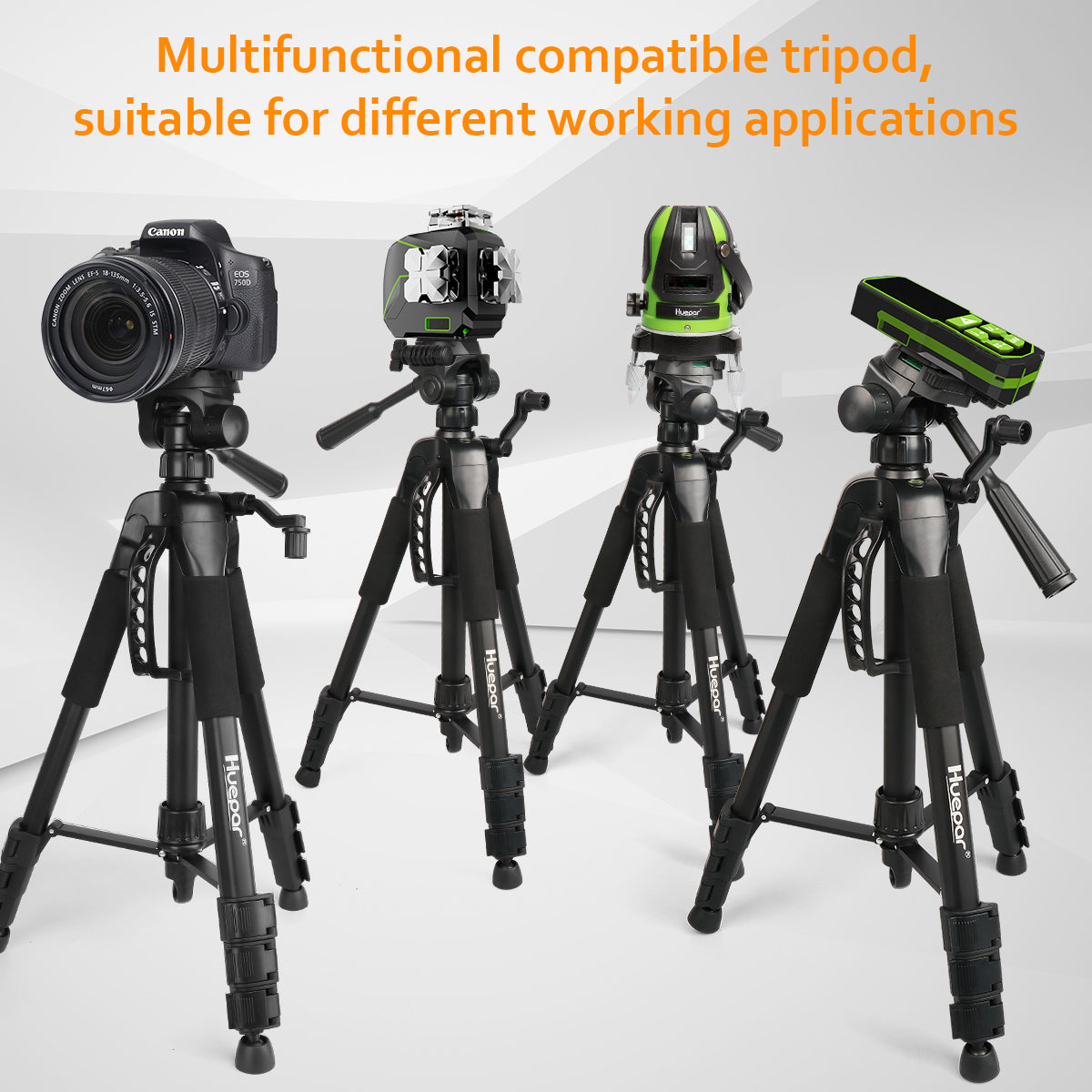 Huepar TPD14 Adjustable Tripod - 143cm Max Height
