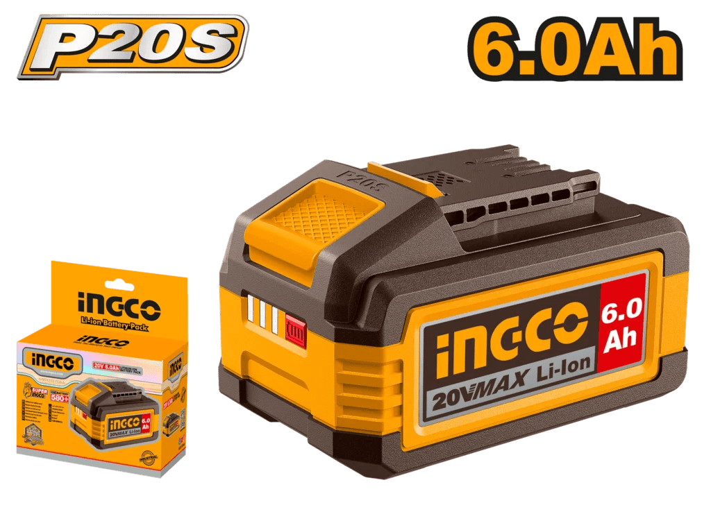 INGCO 20V 6.0Ah Lithium-Ion Battery P20S (FBLI2126)