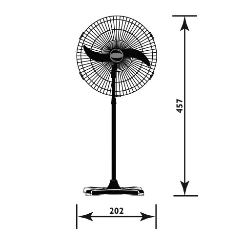 FAN INDUSTRIAL STANDING 26"3 SPEED 230W