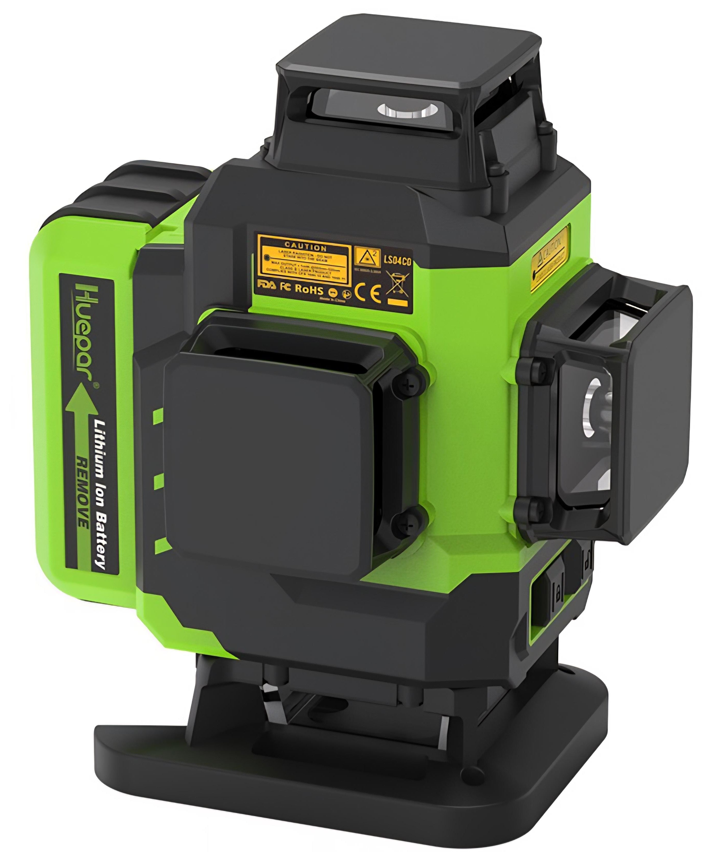Huepar LS04CG 4D 16-Line Green Laser Level | 360° Cross-Line Tool for Tiling & Construction