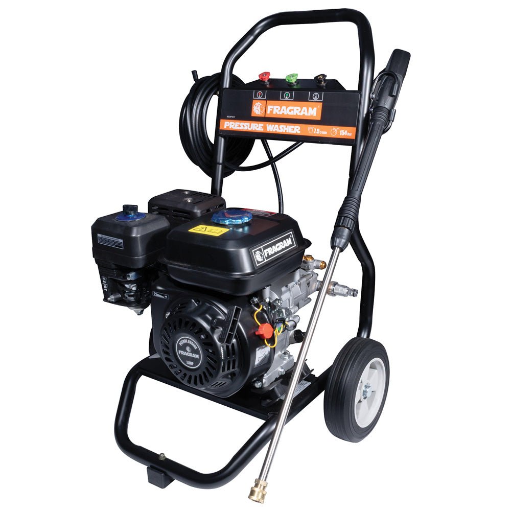 Fragram petrol pressure washer with hose and trigger gun