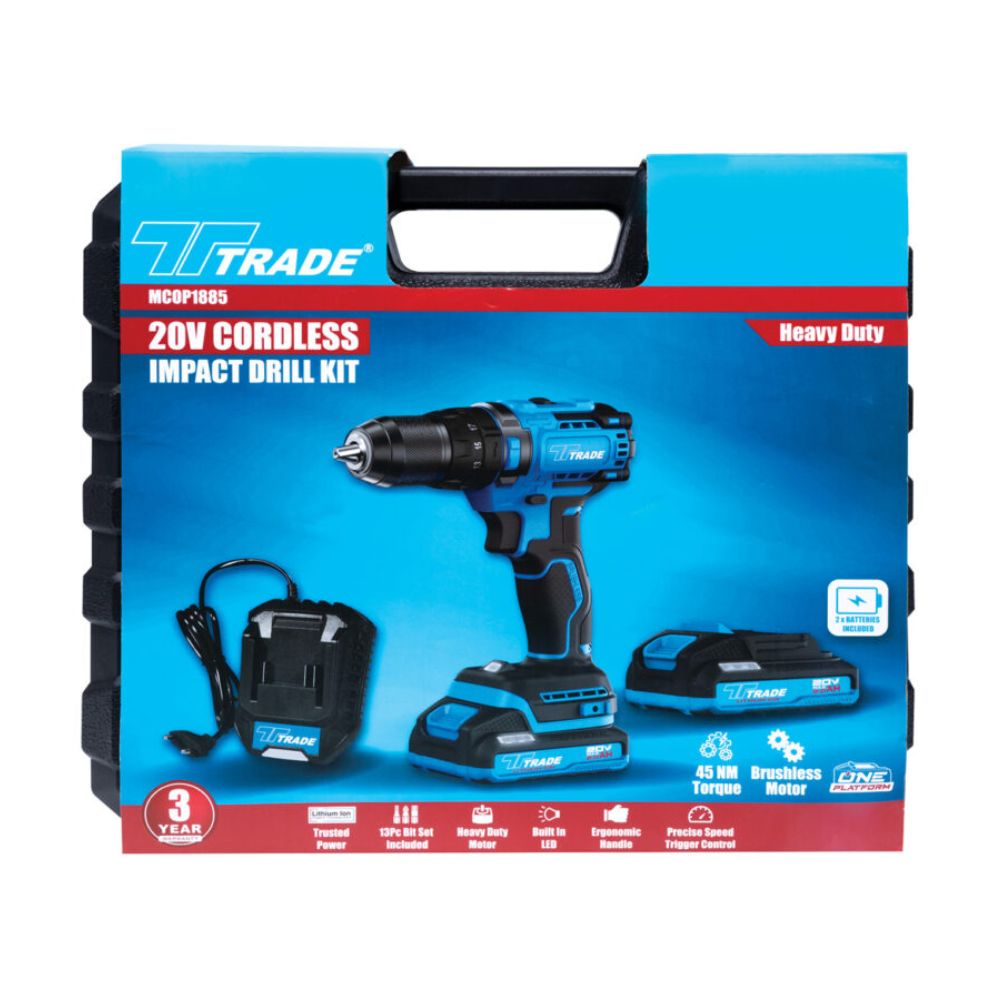 Trade Cordless 20V Impact Drill Kit MCOP1885