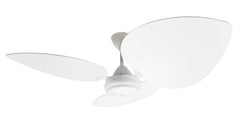 SOLENT FAN Motor High Breeze 100 Matt White Blade Wood 3 1400mm Palm Leaf Oval + Reg2F Wall Controller