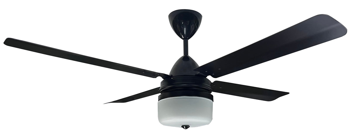 SOLENT FAN Motor High Breeze Black 4 1200mm + Cleo L/Kit + Reg1F1S Wall Controller