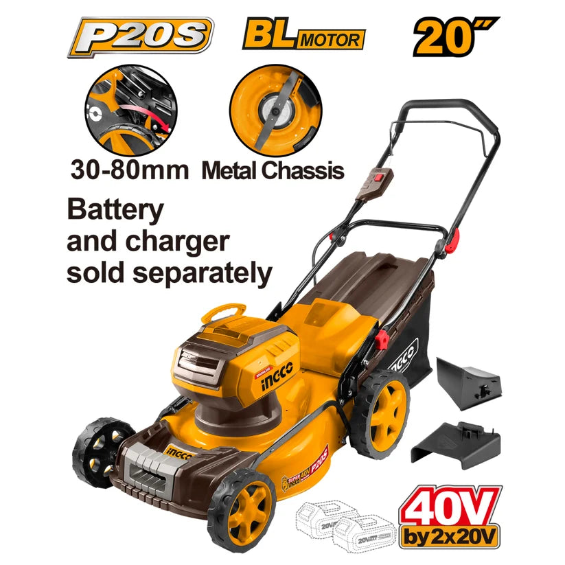 Ingco Cordless Lawn Mower 20" / 510MM 40V (Tool Only)