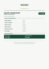 NGUNI INVERTER GENERATOR 3.5KVA
